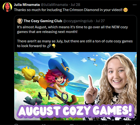 August cozy games