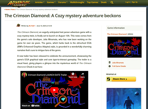 Adventure Gamers article