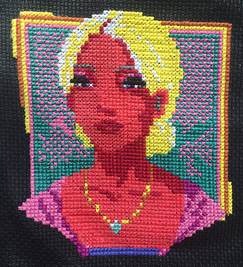 Margot cross stitch complete